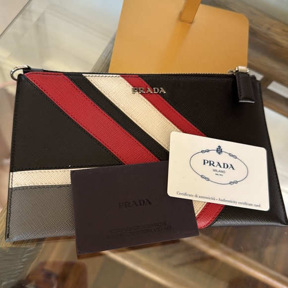PRADA Saffiano Leather Wristlet Authentic - Picture 2 of 14